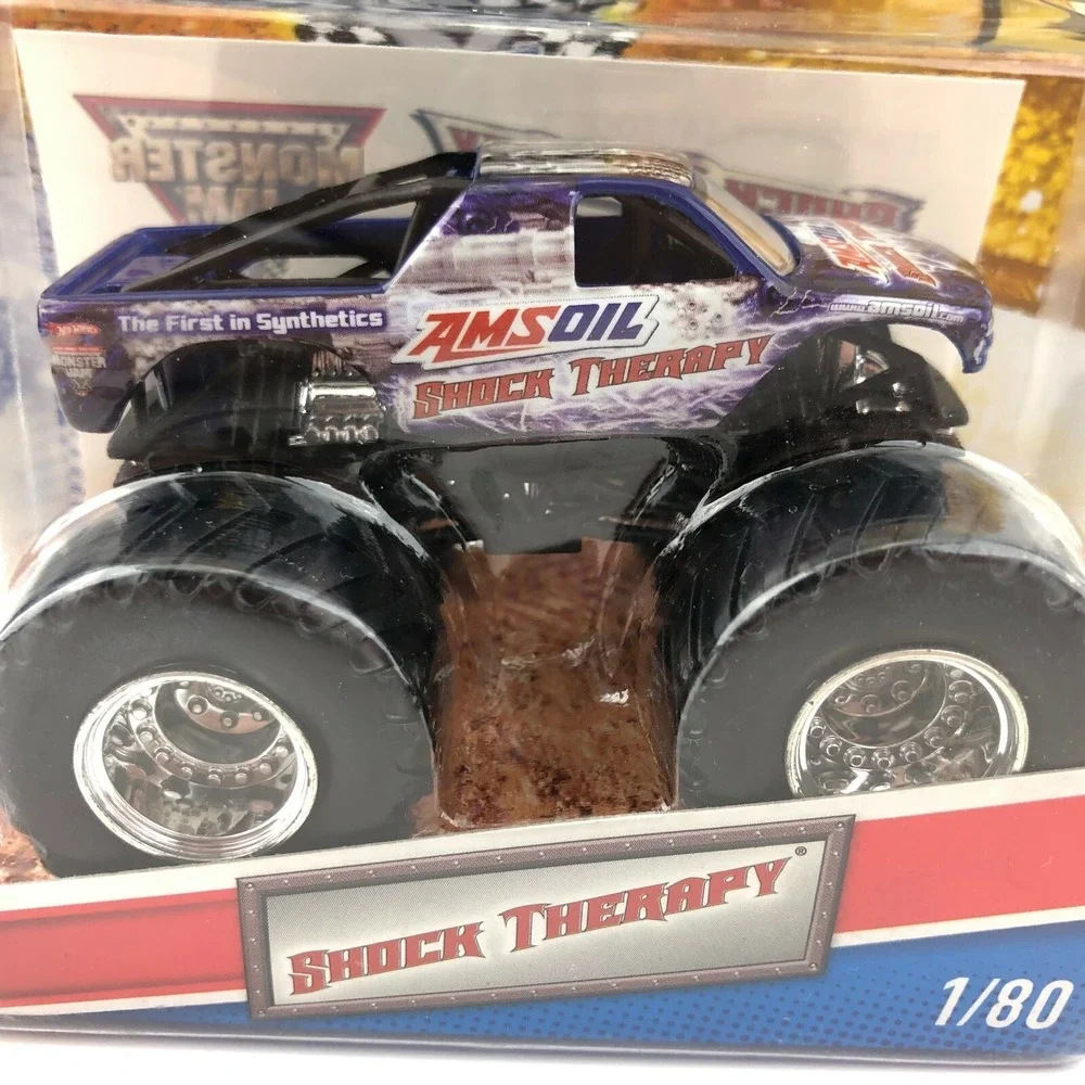 Hot Wheels Monster Jam Truck SHOCK THERAPY 4x4 Purple Die cast 1/64 Scale Tattoo